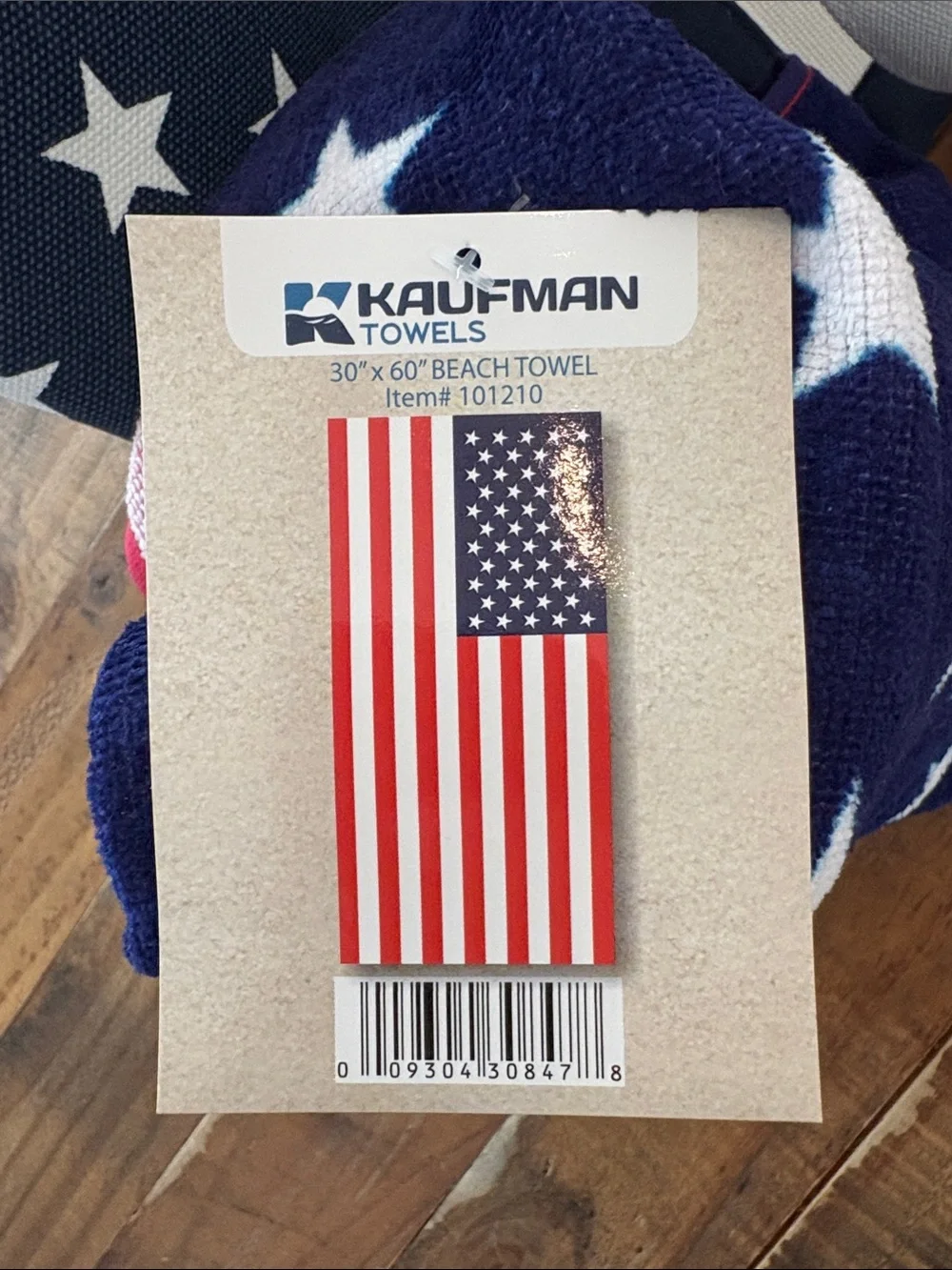 American Flag Canvas Tote Bag & Two Beach Towels NWT
